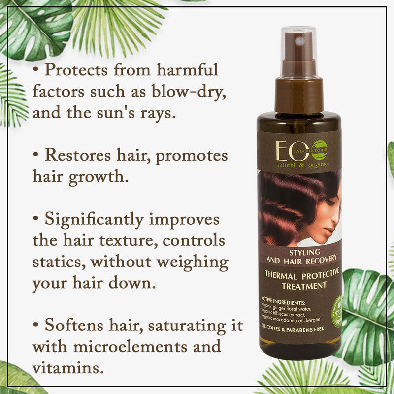 Styling Spray Treatment for Hair Recovery & Thermal Protection With Australian Macadamia