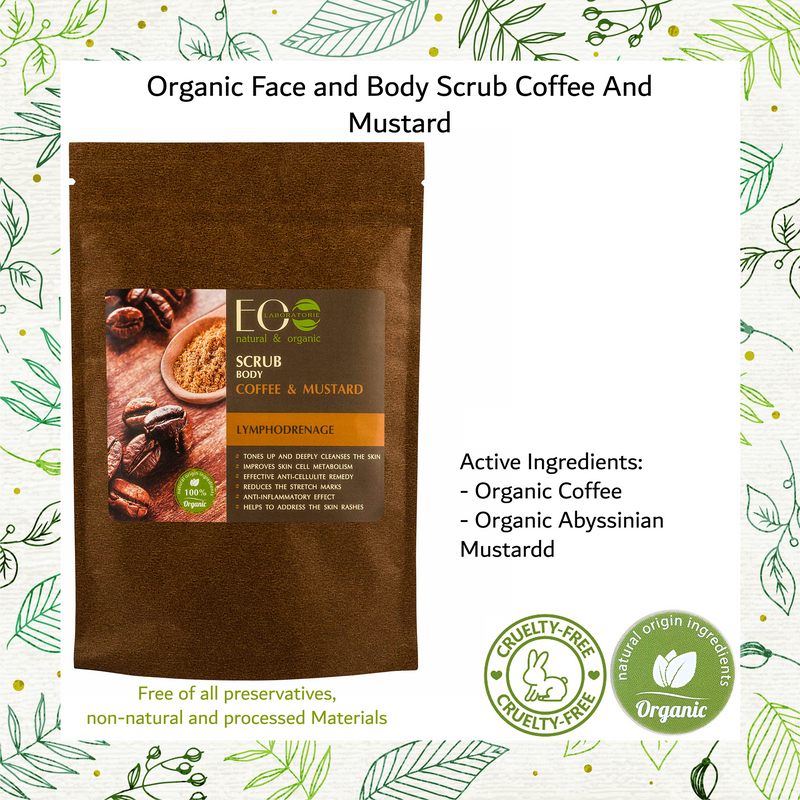 Coffee & Mustard Body Scrub Lymphatic Drainage 200g